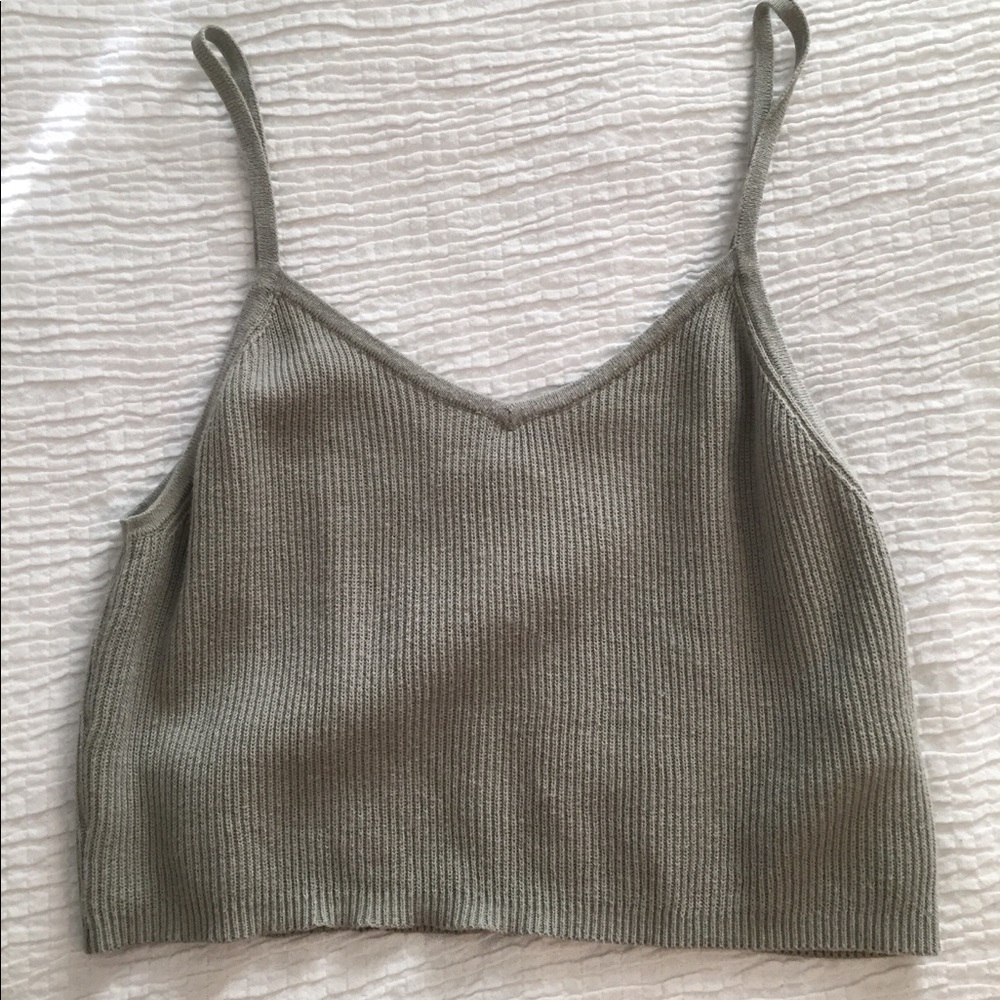 SALE☀️Olive sweater crop top
